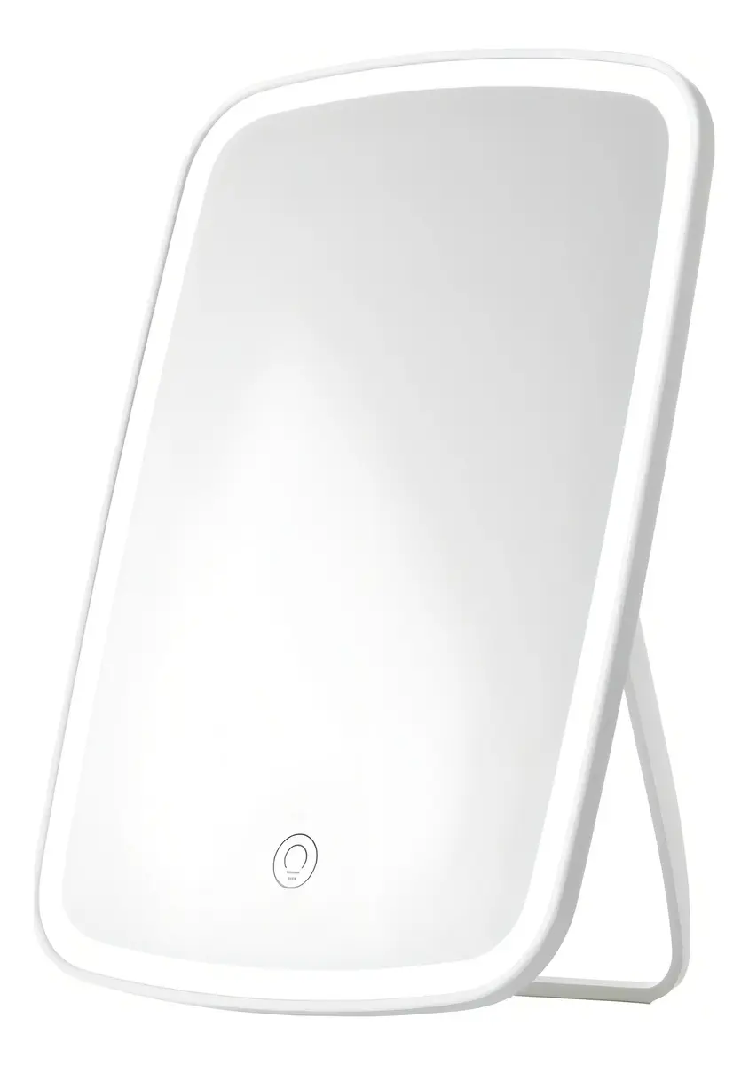 Espejo LED plegable blanco Ovuma, vista lateral